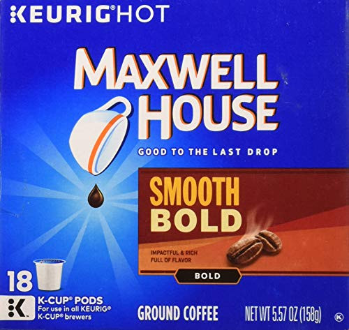 Maxwell House Smooth Bold Keurig K Cup Coffee Pods (18 Count)