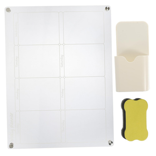 STOBOK White Boards Acrylic Dry Erase Board Clear Dry Erase Board for Wall Board for Fridge Transparent Weekly Planner Fridge Dry Erase Board Fridge Board Magnetic Calendar