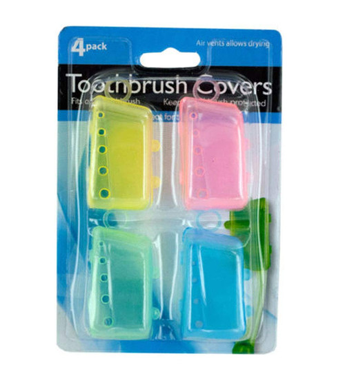 bulk buys Plastic Toothbrush Cover Set - 24 Pack