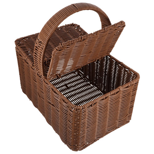 HAKIDZEL Picnic Basket Groceries Hamper Baskets Delicate Storage Basket Picnic Fruit Basket Delicate Grocery Basket Woven Basket Fruit Storage Basket Travel Straw Finishing Basket Rural