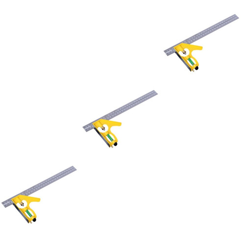 Uonlytech 3pcs Angle Ruler Angle Measuring Caliper Angle Finder Ruler Stainless Steel Protractor Caliper Tool Square Tool Measuring Tool Measuring Ruler High Precision