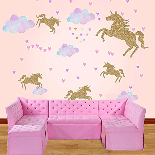 Watercolour Unicorn Wall Stickers Kids Wall Decals Peel and Stick Removable Wall Decor for Kids Nursery Bedroom Living Room(Cloud Unicorn) Watercolour Unicorn Wall Stickers Kids Wall Decals Peel and Stick Removable Wall Decor for Kids Nursery Bedroom Living Room(Cloud Unicorn)