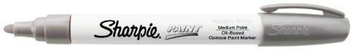 SHARPIE Oil-Based Medium Point Paint Markers, 12 Silver Markers (34938)
