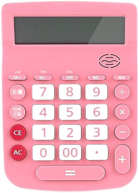 HXR Calculators Calculator Practical Calculator 12-Digit Display Calculator Cute Student Calculator Office Supplies Calculator Sensitive Button Calculators (Color : Pink)