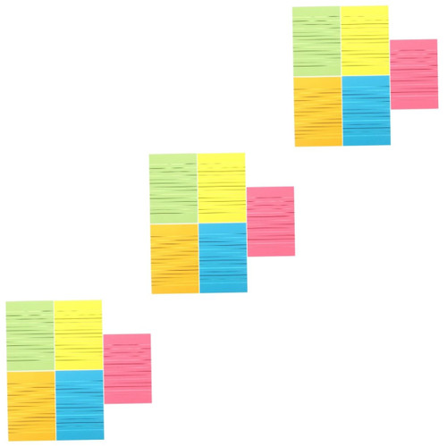 NUOBESTY 3pcs 5 Sticky Notes Small Memo Desktop Notes Lined Sticky Notepads Office Memo Stickers Notepads Sticky Mini Notepads Office Supplies Tearable Accessories Paper