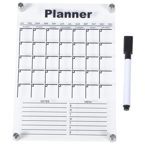 Tofficu 3 Sets Erasable Writing Board Acrylic Memo Board Clear Writing Board Mini Whiteboards Refrigerator Mini Acrylic Dry Erase Board Acrylic White Board for Fridge Dry Erase Board Stand