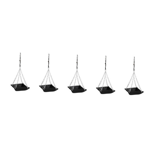 Yardwe 5pcs Hummingbird Feeder Tray Bird Feeder Hanging Bird Bath Bird Feeder Platform Bird Rest Station Bird Feeding Tray Birds Feeding Trays Outdoor Stainless Steel Bird Food Bowl