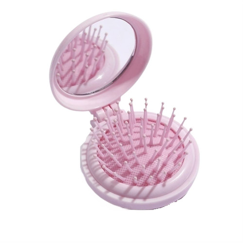 SURURA Haircombforwomen Folding Comb Plastic Portable Mirror Comb Dual-use Hair Without Knot Massage Comb
