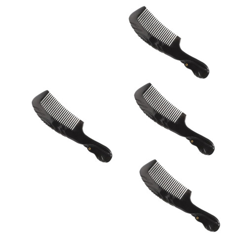 Mobestech 4pcs Horn Scraping Tube horn comb ox horn beard comb fine hair accessory pocket combs salon hair scraping comb hair massaging tool rake comb natural travel hairdressing tool horns