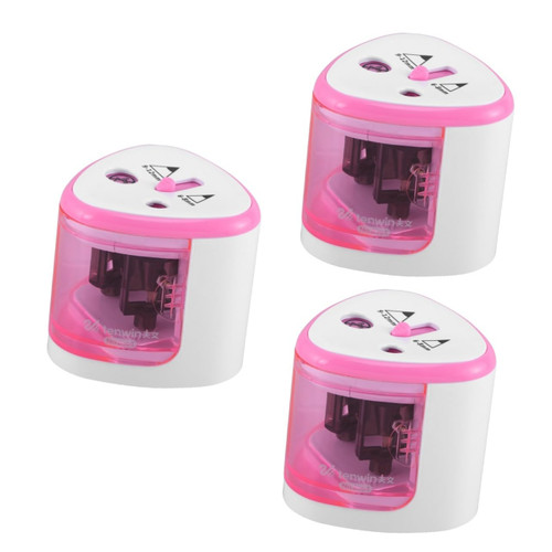 VILLCASE 3pcs Electric Pencil Sharpener Automatic Pencil Sharpener Electric Sharpener Dual Holes Pencil Sharpener Student Supplies Heavy