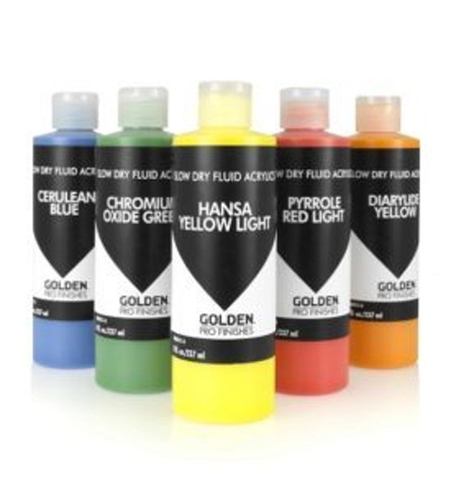 Golden Pro Finishes Slow-Drying Fluid Acrylics (8-Ounce, Raw Sienna)