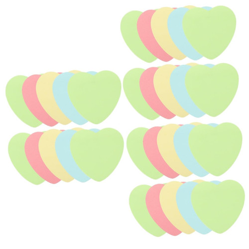 NUOBESTY 30 Sets Notes for The Opposite Labeling Stickers Sticky Memo Pads Heart Colorful Notebook Custom Small Cute Sticky Desktop Notes Note Pads Paper Household Office Easel