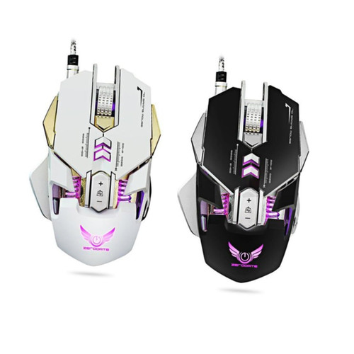 Gatuida Corded Mouse Computer Wire Mouse Silent Mouse Wired Gaming Programmable Mouse Programmable Gaming Mouse Optical Gaming Mouse White X300 Mechanical Mouse USB