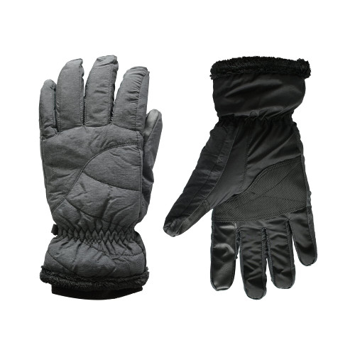 Manzella Women's Marlow Ski Glove, Waterproof, Windproof, Touchscreen Capable, Black Heather, Large
