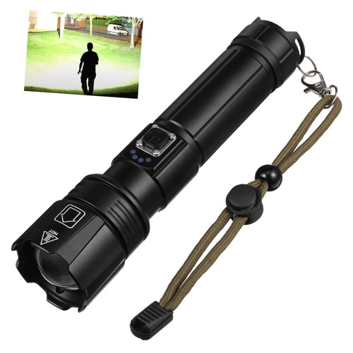 Kisangel Long Range Waterproof Flashlight Led Torch Rechargeable Flashlights Flash Light Flashlights Rechargeable Flashlight Rechargeable Led Rechargeable Flashlight Suite Abs USB