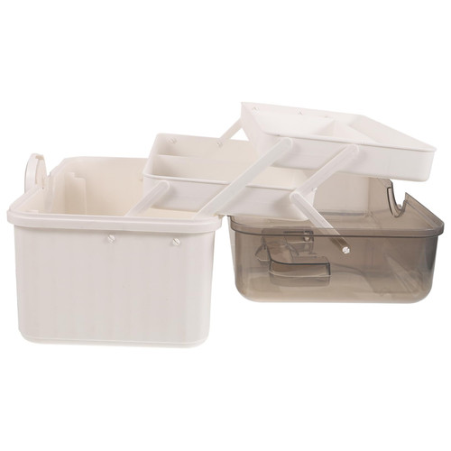 HEALLILY Multi-layer Storage Box First Aid Organizer Pill Medical Storage Containers First Aid Cabinet First Aid Wall Cabinet First Aid Kit Container Multi-layer Box Travel White Pp