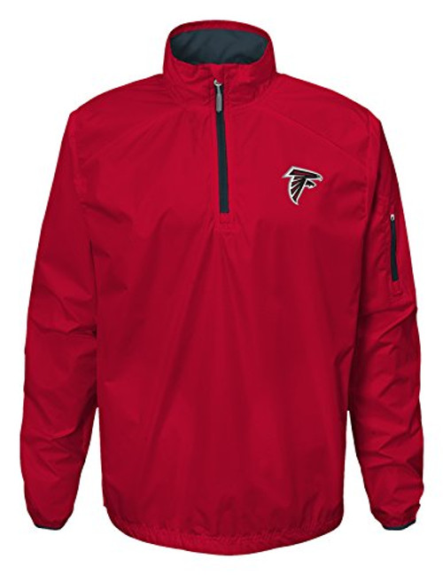 Outerstuff NFL Youth Boys Alpha Performance 1/4 Zip Jacket-Crimson-L(14-16), Atlanta Falcons Outerstuff NFL Youth Boys Alpha Performance 1/4 Zip Jacket-Crimson-L(14-16), Atlanta Falcons