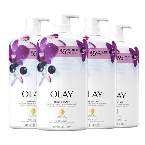 Olay Fresh Outlast Body Wash, Orchid & Black Currant, 30 Fl Oz (Pack of 4) Olay Fresh Outlast Body Wash, Orchid & Black Currant, 30 Fl Oz (Pack of 4)