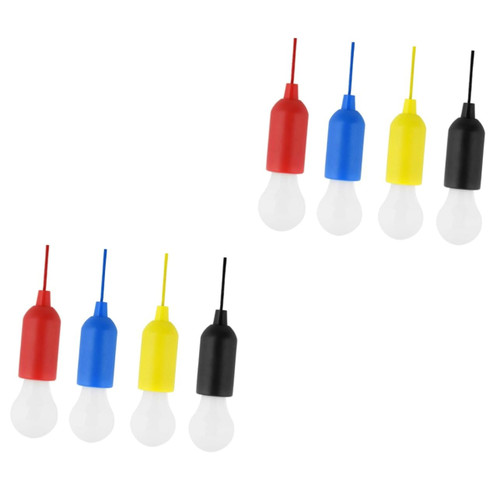 Unomor 8 Pcs Led Bulb Treehouse Accessories Led Cord Light Led Camping Lantern Led Lightbulb Camping Lights Kids Camping Gear Battery Light Bulb Led Pull Cord Light Child Tent Rope Light