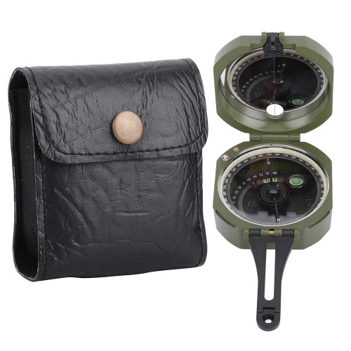 Waterproof Compass, Clear Scale Crush Resistant Magnetic Declination Adjuster Outdoor Compass Zinc Alloy for Orienteering