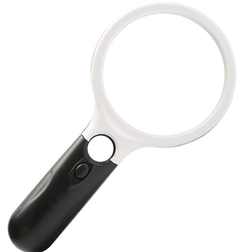 KNOXC Magnifiers,10X 30X Hd Magnifying Glass with 3 Led Light Old Man Reading Magnifier Handheld Maintenance Lighting Jade Identification