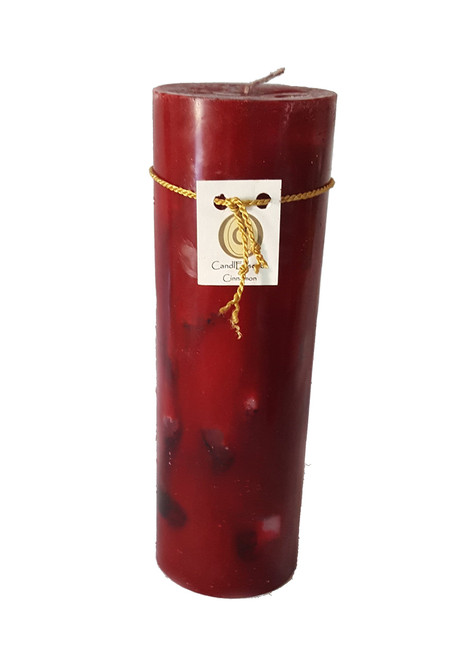 Scented Pillar Candle - Long Burning Handmade - Cinnamon Scent (Large)