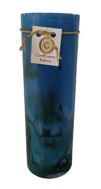 Scented Pillar Candle - Long Burning Handmade - Bayberry (Large)