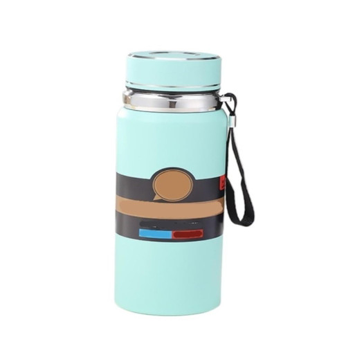 MEDUZA Thermos Cup Stainless Steel Water Cup Large Capacity Business Insulated Water Cup Outdoor Portable Sports Water Cup Thermo Cup (Color : Green, Size : A)