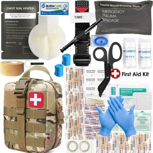 Medical Kit Trauma Kit with Tourniquet, Emergency Survival First Aid Kits, EMT IFAK Medical Kit for Military Camping and Hiking Medical Kit Trauma Kit with Tourniquet, Emergency Survival First Aid Kits, EMT IFAK Medical Kit for Military Camping and Hiking