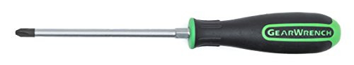GEARWRENCH 82696 #1 x 3" Phillips Green Dual Material Screwdriver, Black
