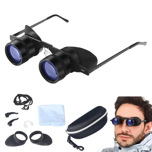 Binoculars Glasses 10X Zoom Binoculars High Definition Telescope Portable Hands-Free Night Vision Eyeglasses Optics Binocular Glasses, Professional Binocular Glasses for Outdoor Fishing Bird Watching Binoculars Glasses 10X Zoom Binoculars High Definition Telescope Portable Hands-Free Night Vision Eyeglasses Optics Binocular Glasses, Professional Binocular Glasses for Outdoor Fishing Bird Watching