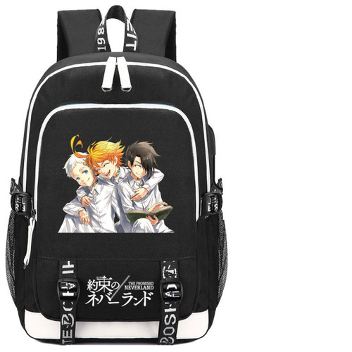 GO2COSY Anime The Promised Neverland Backpack Daypack Student Bag School Bag Bookbag Shoulder Bag