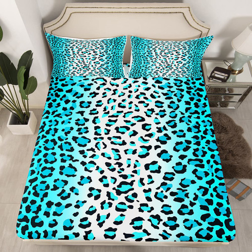 Erosebridal Cheetah Print Bed Sheets Twin Blue Black Leopard Fitted Sheet for Women Adult Ombre Wildlife Skin Bedding Set Safari Animal Themed Bed Cover with 1 Pillowcase,no Flat Sheet Erosebridal Cheetah Print Bed Sheets Twin Blue Black Leopard Fitted Sheet for Women Adult Ombre Wildlife Skin Bedding Set Safari Animal Themed Bed Cover with 1 Pillowcase,no Flat Sheet
