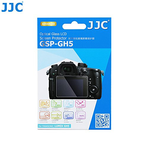 JJC 0.01" Ultra-thin Clear Optical Tempered Glass LCD Screen Protector for Panasonic Lumix GH5 Digital Camera