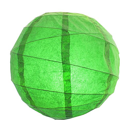 Lumabase 71105 5 Count Criss Cross Paper Lanterns, 12", Green