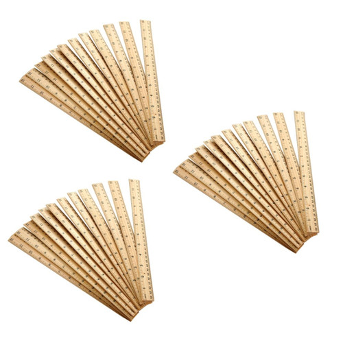 STOBOK 90 Pcs Sewing Straight Ruler Double Scale Ruler Measuring Tools Measuring Ruler Bookmark Ruler 30cm Ruler Woodworking Ruler Unbreakable Rulers Indestructible Office Wooden Bamboo