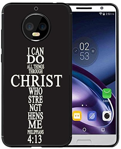 Case for Moto G6, Hungo Soft TPU Protective Case Compatible with Motorola G6 Cover, Christian Sayings Bible Verses Theme I Can Do All Things Through Christ Who Strengthens Me Phillippians 4:13