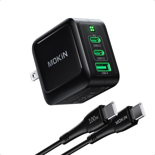 67W USB C Wall Charger, MOKiN GaN III USB C Charger Block, 3-Port Charger Compact and Foldable Fast Charger, for MacBook Pro/Air, iPhone 14/14 Pro/14 Pro Max, iPad, Galaxy S23/S22, Pixel, and More 67W USB C Wall Charger, MOKiN GaN III USB C Charger Block, 3-Port Charger Compact and Foldable Fast Charger, for MacBook Pro/Air, iPhone 14/14 Pro/14 Pro Max, iPad, Galaxy S23/S22, Pixel, and More