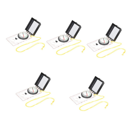 INOOMP 5pcs Map Ruler Compass Camping Compass Outdoor Mapping Tool Portable Compass Travel Compass Multitools Compass for Map Reading Multipurpose Tool Baseplate Child Major Acrylic Gift