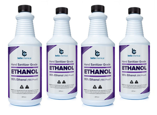 Medical Grade Ethanol - 95% Ethyl Alcohol - for Hand Sanitizer Production - No Fermentation Smell - Does Not Contain Methanol (Ethyl Alcohol - Medical Grade (Pack of 4)) Medical Grade Ethanol - 95% Ethyl Alcohol - for Hand Sanitizer Production - No Fermentation Smell - Does Not Contain Methanol (Ethyl Alcohol - Medical Grade (Pack of 4))