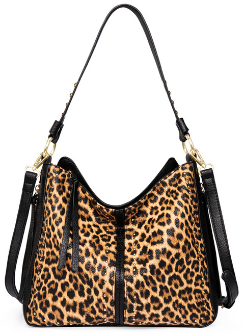 Montana West Chic Shoulder Bag Conceal Carry Purses For Women Hobo Handbag Leather Tote Leopard Print MBB-MWC-146LP