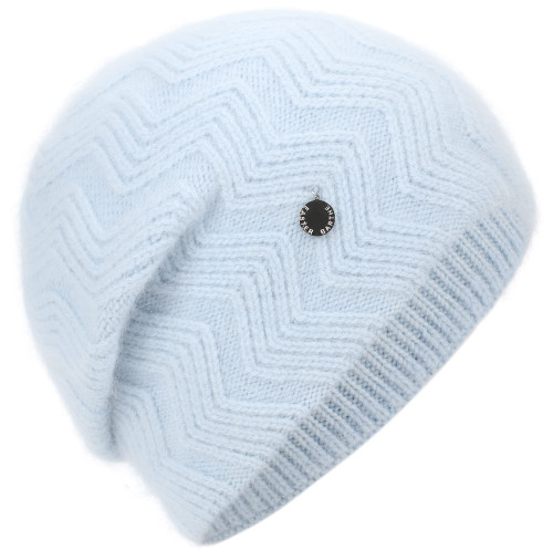 EASTER BARTHE Blue Cashmere Beanie Women Knit Beanie Blue Winter Slouchy Beanie for Girls Cashmere Hat Blue Ski Hat Women Knit Hat (Blue)