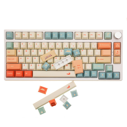 GK GAMAKAY 145 Keys Summer Love Theme Keycaps Set, Cherry Profile PBT Dye-Sub Double-Shot Keycap Suitable for LK67 TK75 /87/98/104/108 ANSI Layout Mechanical Gaming Keyboard (Summer Love Theme)