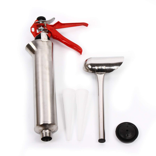 Mortar & Grouting Pointing Gun, Stainless Steel Hand Caulking Gun, Cement Grout Mortar Caulk Pointing Grouting Gun Nozzle Kit Brick Mortar Sprayer Applicator Tool