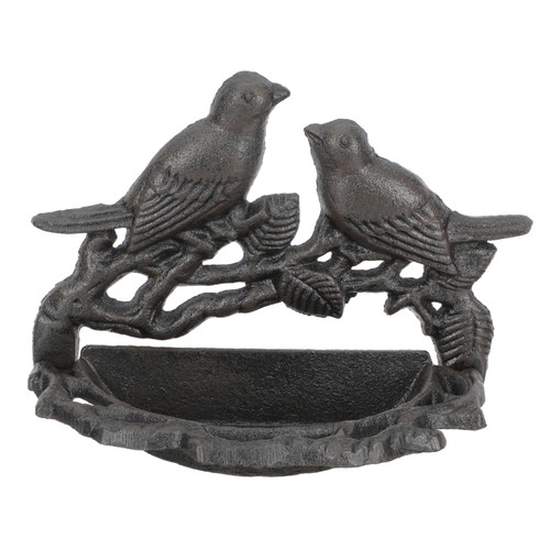 Milisten Wall Mounted Bird Feeder Pigeon Feeder Tray Parrot Automatic Feeder Hanging Birds Feeders Outdoor Bird Feeder Hummingbirds Feeders Wall Mounted Bird Bowl Iron Squirrel Wall Hanging