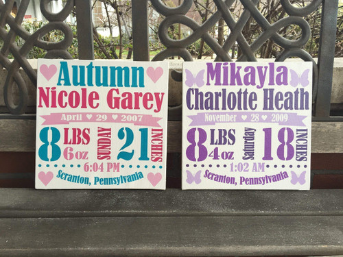 Baby Birth Custom Canvas, Personalized Baby Stats, Nursery Wall Decor, Birth Sign, Custom Baby Canvas, Best Baby Gift, Newborn, Baby Keepsake