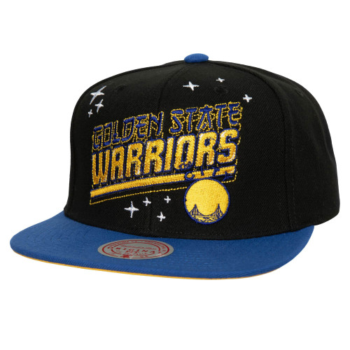 Mitchell & Ness Golden State Warriors Black Anime Snapback Adjustable Cap