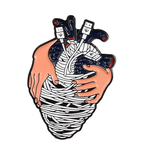 HALAHAI Clothing Decoration Brooch Pin Pins and Brooches Brooches Bag Clothes Creative Enamel Human Pins Lapel Pins Heart Brooch Jewelry for Women Ladies Brooches