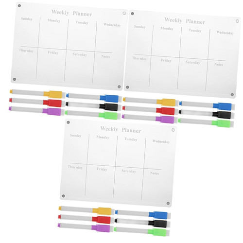 Ciieeo 3 Sets Acrylic writing board acrylic dry erase calendar wall mounted calendar planner dry erase calendar board wall mount weekly planner a4 Wall-mounted Acrylic sheet Ciieeo 3 Sets Acrylic writing board acrylic dry erase calendar wall mounted calendar planner dry erase calendar board wall mount weekly planner a4 Wall-mounted Acrylic sheet