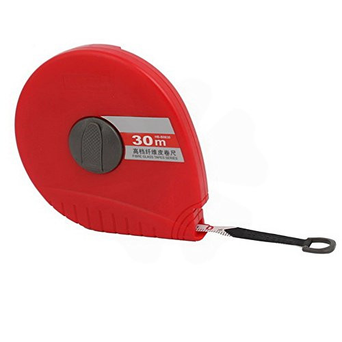 30m 98.4Feet Plastic Case Retractable Dual Side Metric Fiberglass Measure Tape By Houseuse
